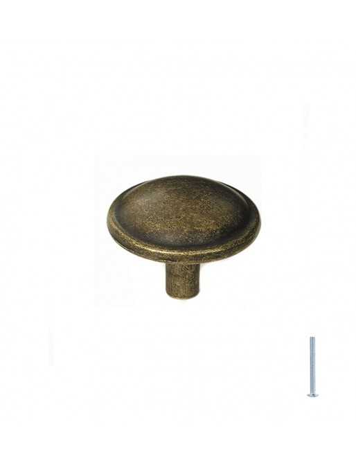 Tiradores y pomos para cajones (ACABADO EN CUERO VIEJO, 32MM-1)