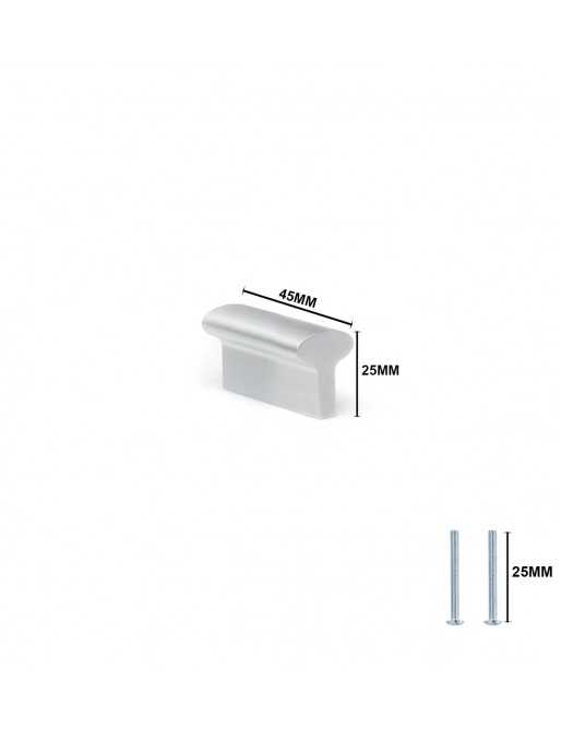 Tiradores y pomos para cajones (ACABADO EN ANODIZADO MATE, 32MM-1)