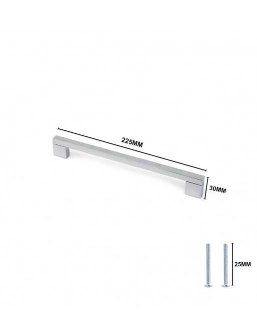Tiradores y pomos para cajones (ACABADO EN CROMO BRILLO, 192MM-1)