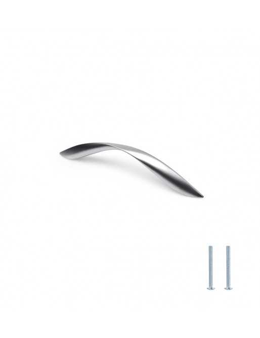 Tiradores y pomos para cajones (ACABADO EN CROMO MATE, 128MM-1)