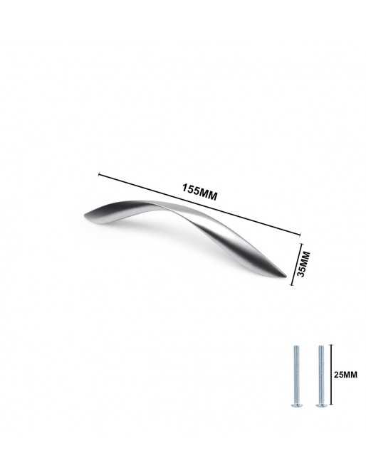 Tiradores y pomos para cajones (ACABADO EN CROMO MATE, 128MM-1)