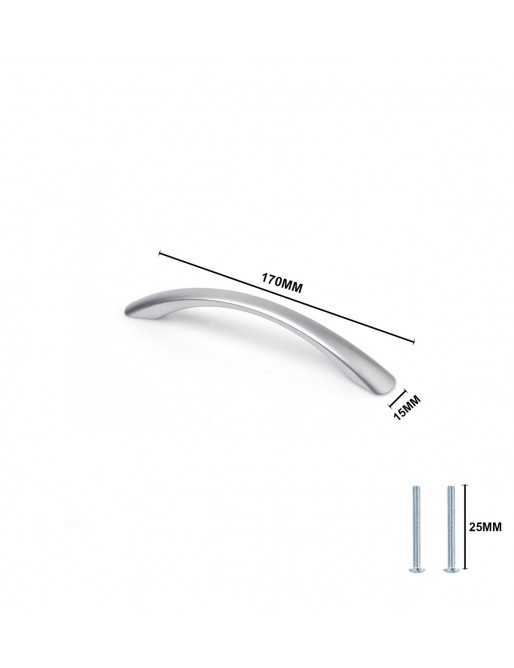 Tiradores y pomos para cajones (ACABADO EN CROMO MATE, 128MM-2)