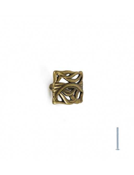 Tiradores y pomos para cajones (ACABADO EN CUERO VIEJO, 32MM-3)