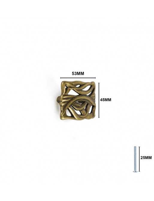 Tiradores y pomos para cajones (ACABADO EN CUERO VIEJO, 32MM-3)