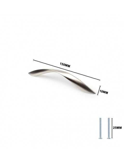 Tiradores y pomos para cajones (ACABADO EN NÍQUEL BISÚ, 128MM-1)