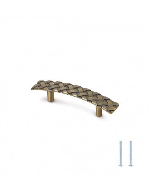 Tiradores y pomos para cajones (ACABADO EN CUERO SATINADO, 96MM-2)