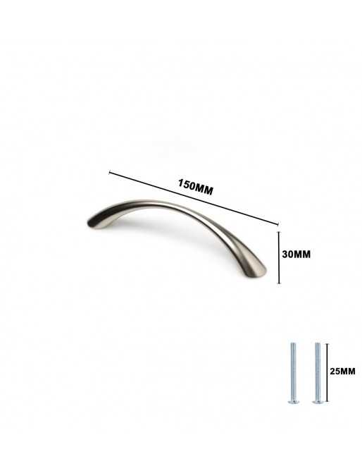 Tiradores y pomos para cajones (ACABADO EN NÍQUEL BISÚ, 128MM-2)