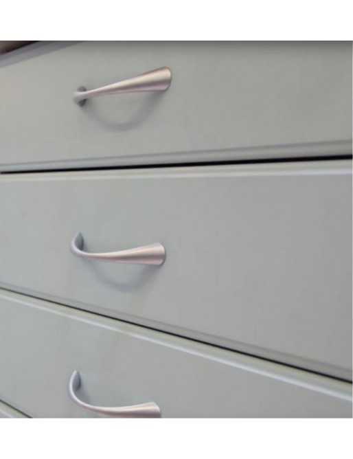 Tiradores y pomos para cajones (ACABADO EN NÍQUEL BISÚ, 128MM-2)