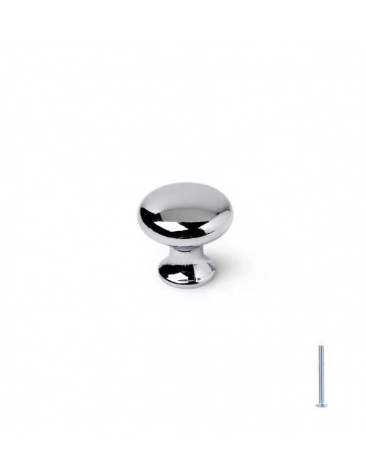 Tiradores y pomos para cajones (ACABADO EN CROMO BRILLO, 25MM)