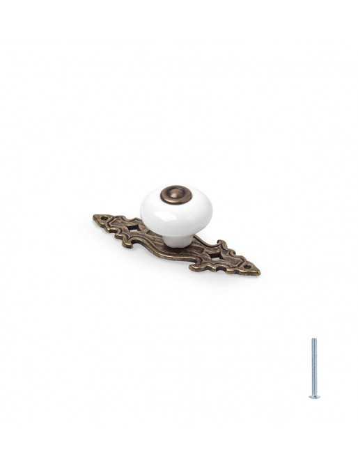 Tiradores y pomos para cajones (ACABADO EN CUERO VIEJO, 31MM-1)