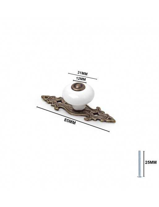 Tiradores y pomos para cajones (ACABADO EN CUERO VIEJO, 31MM-1)