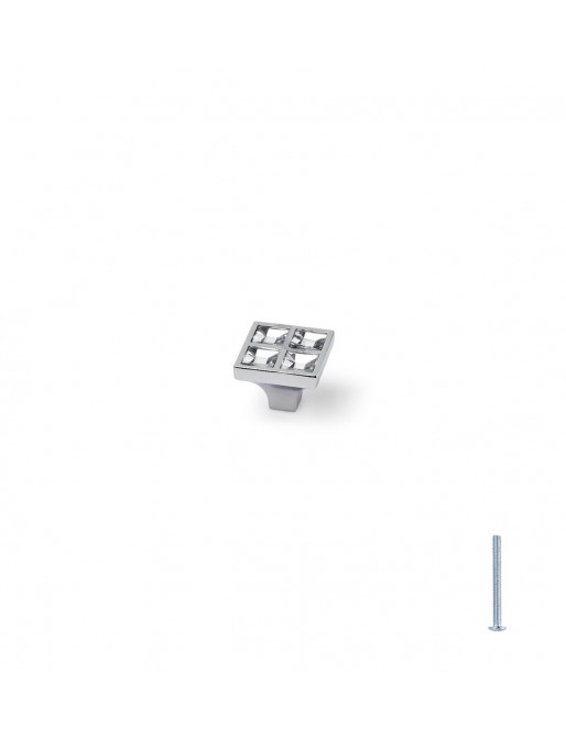 Tiradores y pomos para cajones (ACABADO EN CROMO BRILLO, 27MM)