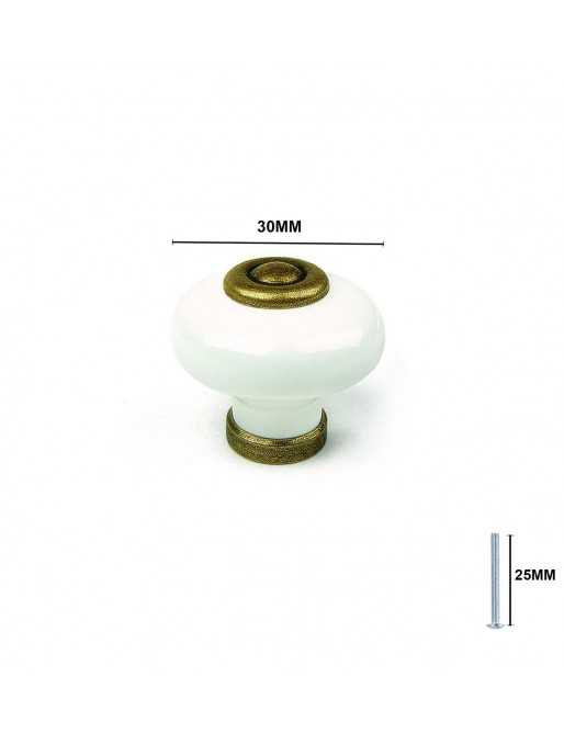 Tiradores y pomos para cajones (ACABADO EN CUERO VIEJO, 31MM-2)