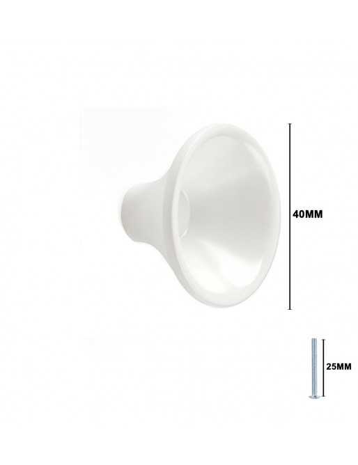 Tiradores y pomos para cajones (ACABADO EN BLANCO, 40MM)