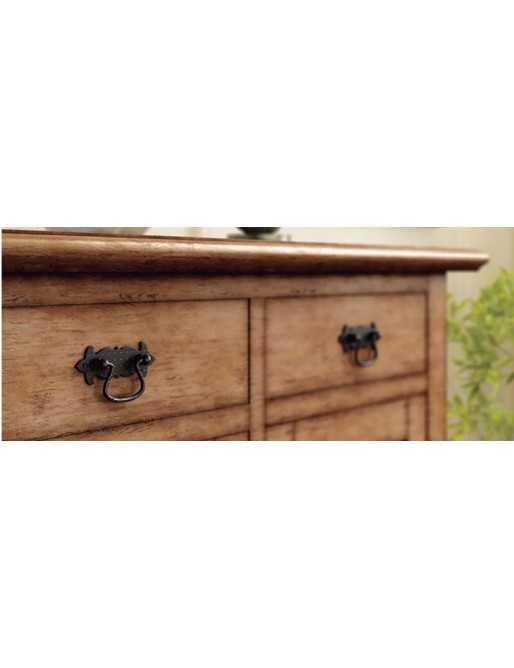 Tiradores y pomos para cajones (ACABADO EN NEGRO, 80MM)