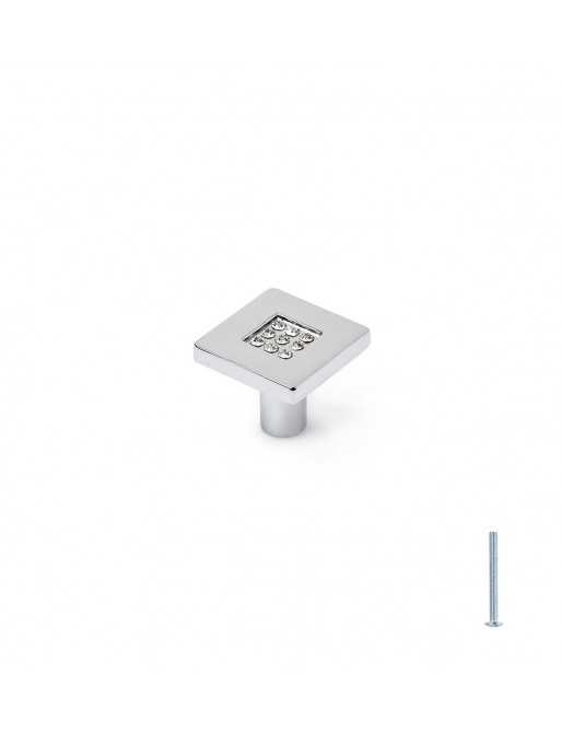 Tiradores y pomos para cajones (ACABADO EN CROMO BRILLO, 28MM)