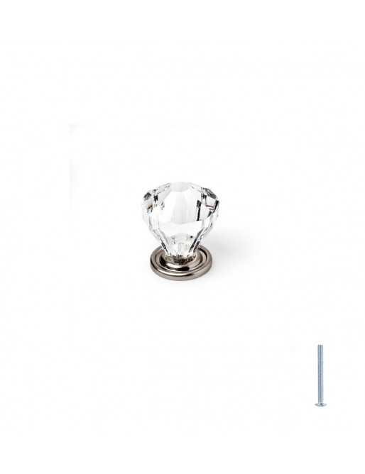 Tiradores y pomos para cajones (ACABADO EN NÍQUEL TRANSPARENTE, 30MM-1)