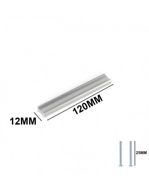 Tiradores y pomos para cajones (ACABADO EN ANODIZADO MATE, 96MM-1)