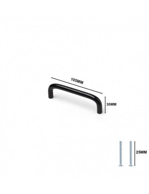 Tiradores y pomos para cajones (ACABADO EN NEGRO, 96MM-1)