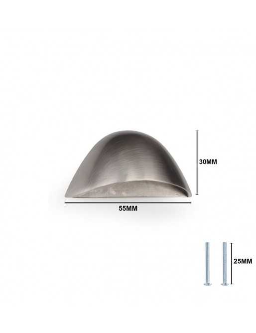 Tiradores y pomos para cajones (ACABADO EN NÍQUEL SATINADO, 32MM-1)