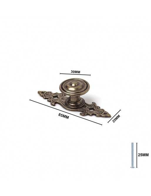 Tiradores y pomos para cajones (ACABADO EN CUERO VIEJO, 30MM-3)