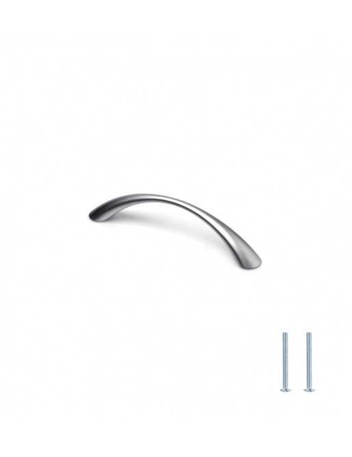 Tiradores y pomos para cajones (ACABADO EN CROMA MATE, 128MM-2)