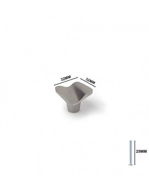 Tiradores y pomos para cajones (ACABADO EN NÍQUEL SATINADO, 32MM-2)