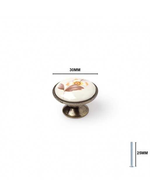 Tiradores y pomos para cajones (ACABADO EN CUERO VIEJO, 30MM-5)