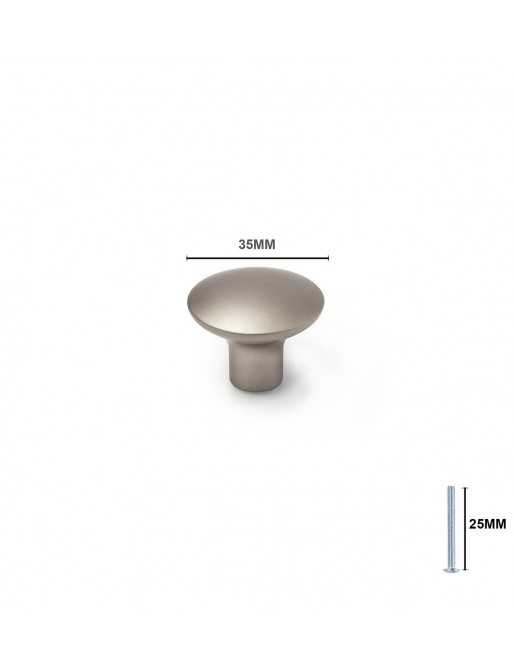 Tiradores y pomos para cajones (ACABADO EN NÍQUEL BISÚ, 35MM)