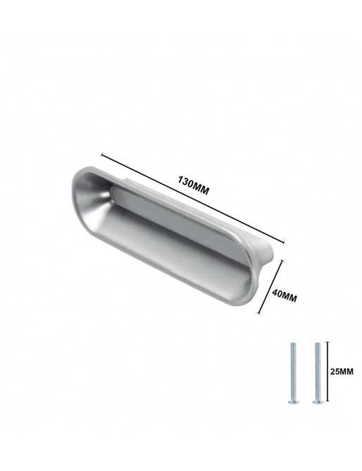 Tiradores y pomos para cajones (ACABADO EN ANODIZADO MATE, 96MM-3)