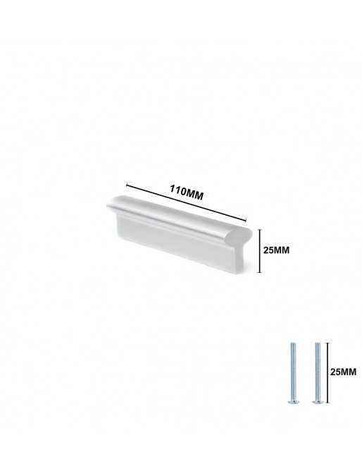 Tiradores y pomos para cajones (ACABADO EN ANODIZADO MATE, 96MM-4)
