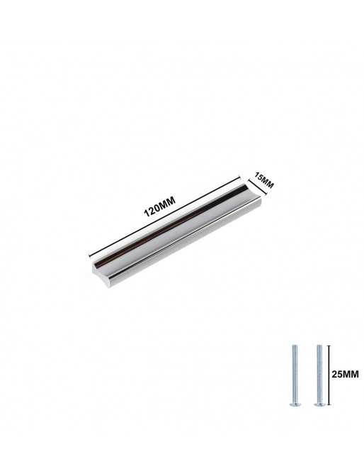 Tiradores y pomos para cajones (ACABADO EN CROMO BRILLO, 96MM-3)