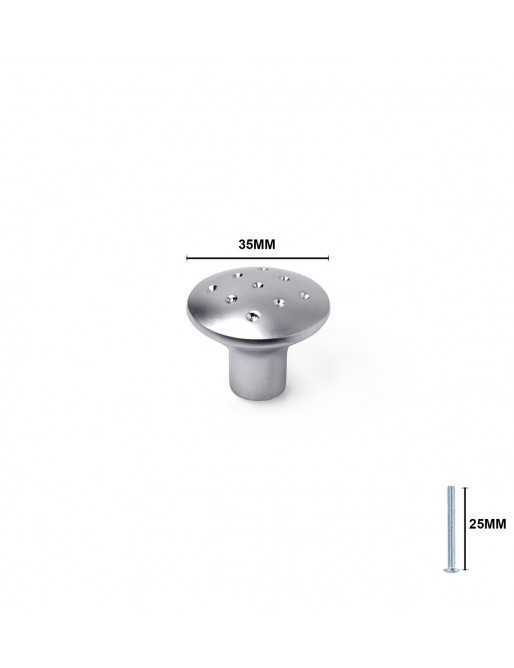 Tiradores y pomos para cajones (ACABADO EN CROMA MATE, 35MM)