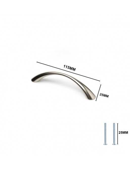 Tiradores y pomos para cajones (ACABADO EN NÍQUEL BISÚ, 96MM-4)