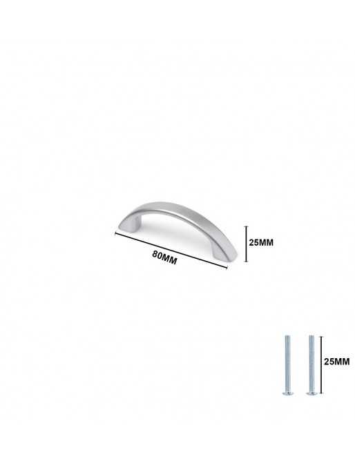 Tiradores y pomos para cajones (ACABADO EN CROMA MATE, 64MM-2)