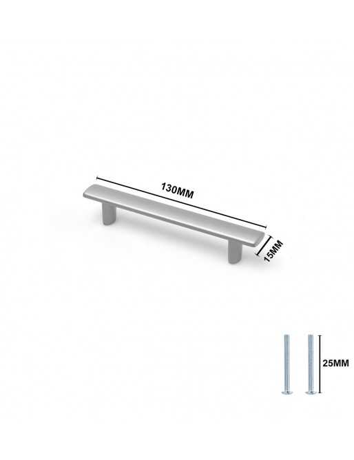 Tiradores y pomos para cajones (ACABADO EN NÍQUEL SATINADO, 96MM-2)