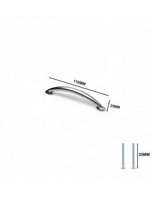 Tiradores y pomos para cajones (ACABADO EN CROMA MATE, 96MM-1)
