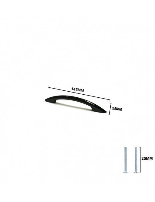 Tiradores y pomos para cajones (ACABADO EN NEGRO, 96MM-2)