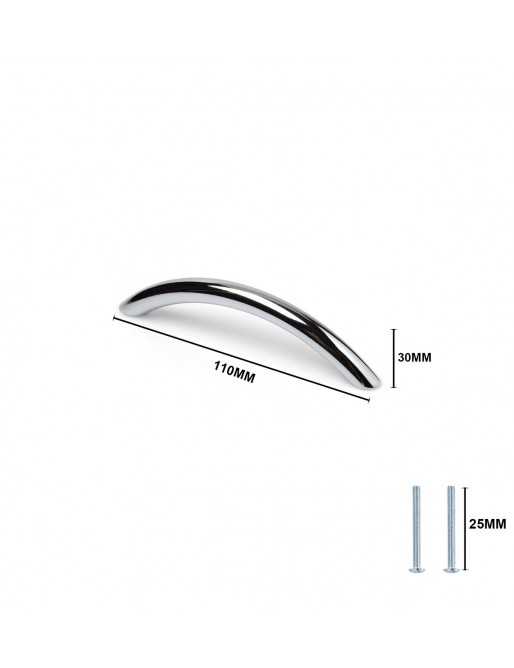 Tiradores y pomos para cajones (ACABADO EN CROMO BRILLO, 96MM-4)