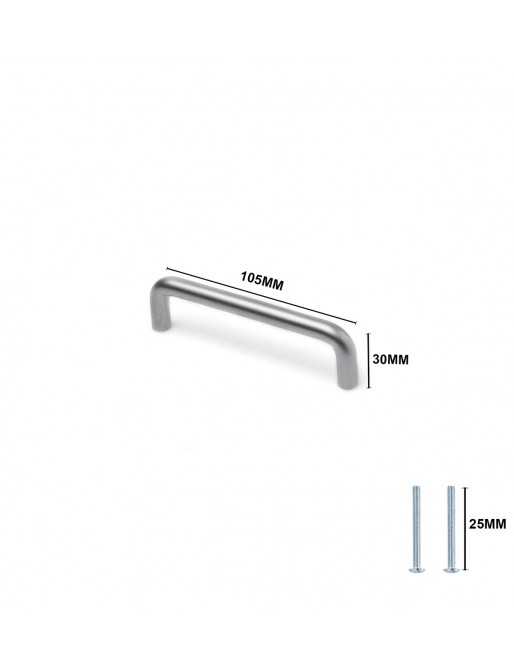 Tiradores y pomos para cajones (ACABADO EN CROMA MATE, 96MM-3)