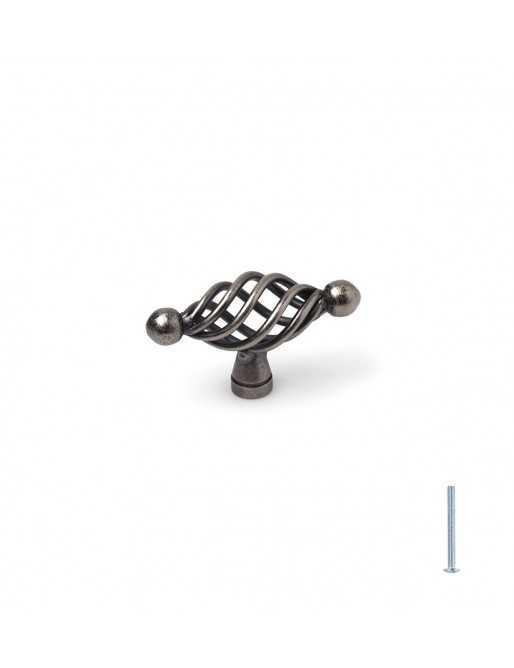 Tiradores y pomos para cajones (ACABADO EN PLATA VIEJA, 60MM)