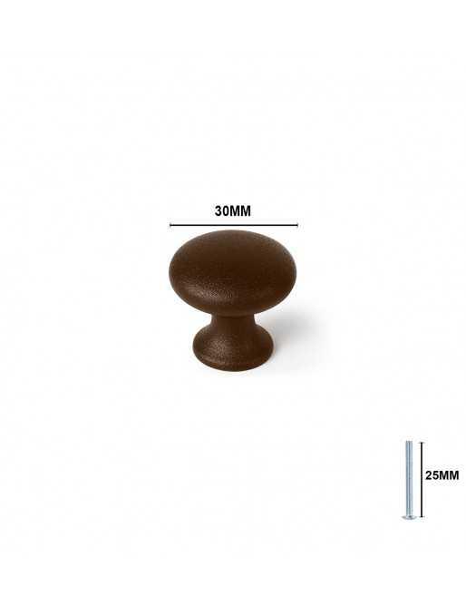 Tiradores y pomos para cajones (ACABADO EN CHOCOLATE, 30MM)