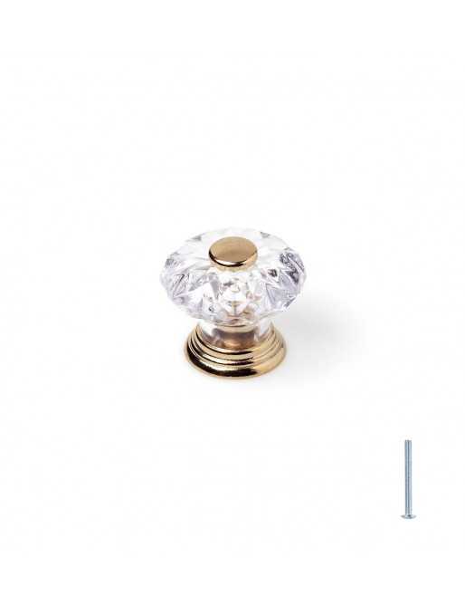 Tiradores y pomos para cajones (ACABADO EN NÍQUEL TRANSPARENTE, 30MM-2)