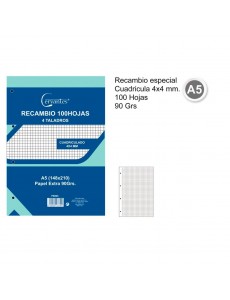 Hojas cuadriculadas a5...