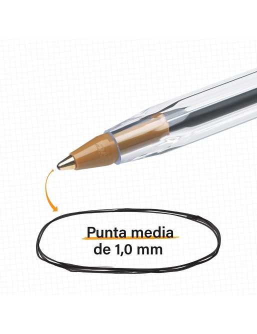 Boligrafo escribir bic cristal original bolígrafos punta ancha (1,0mm)-azul bubble wrap