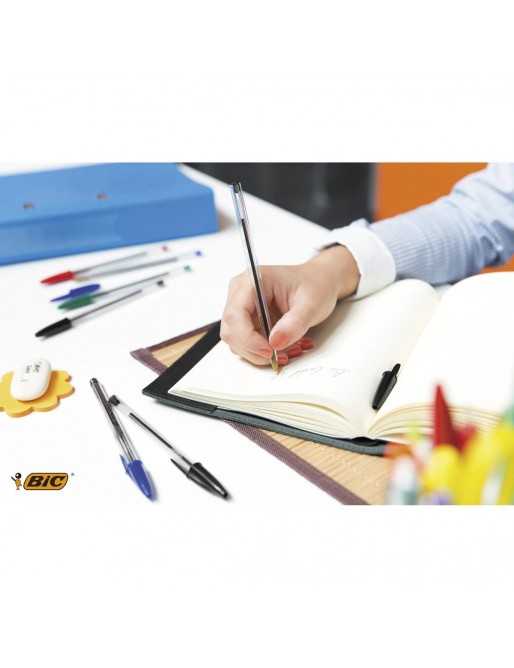 Boligrafo escribir bic cristal original bolígrafos punta ancha (1,0mm)-multicolores bubble wrap de 10 unidades