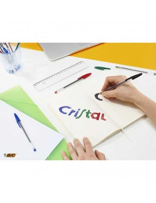 Boligrafo escribir bic cristal original bolígrafos punta ancha (1,0mm)-multicolores bubble wrap de 10 unidades