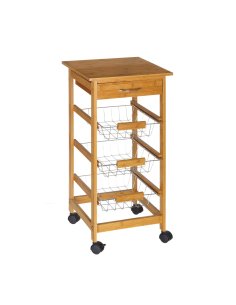 Carro cocina bambú 37 x 37...