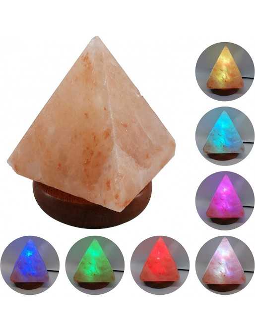 Lámpara de sal del himalaya usb (pirámide)