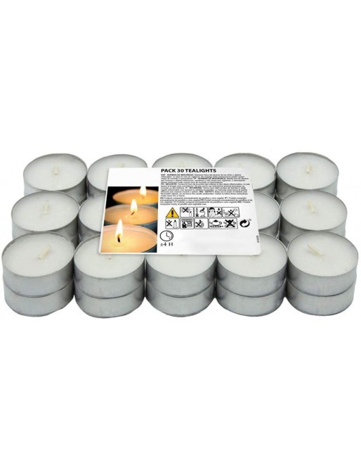 30 Velas de Te Blancas sin perfume